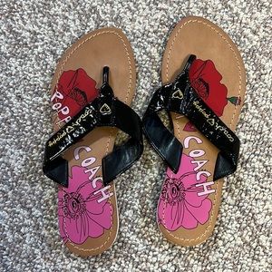 COACH POPPY flip flops. Never worn